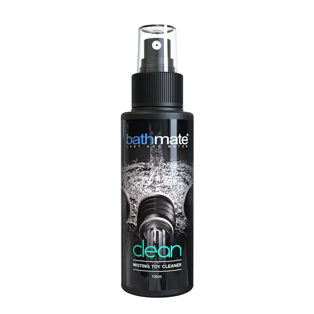 Bathmate misting toy cleaner bottle on a white background