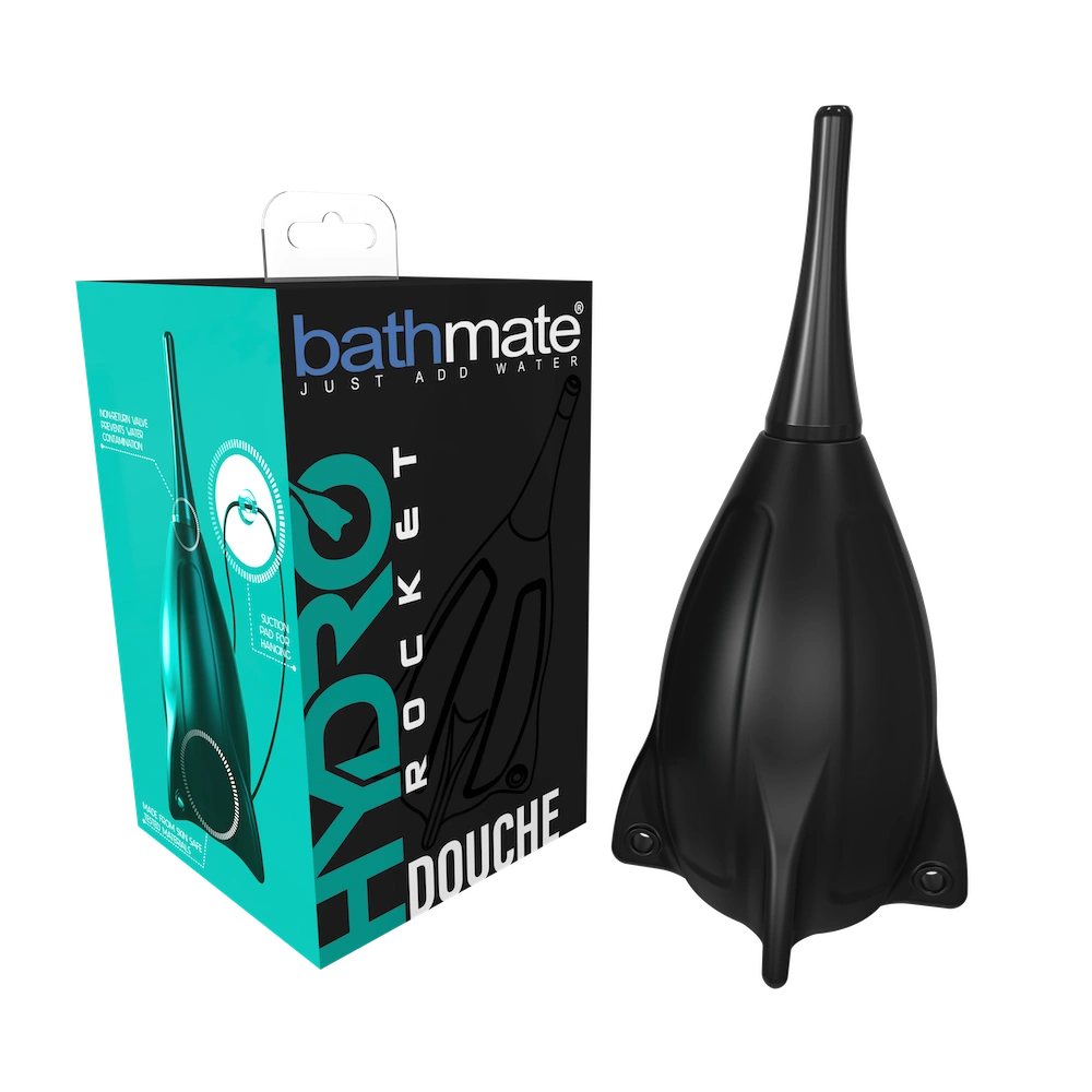 Btahmate hydro rocket douche with packaging on a white background