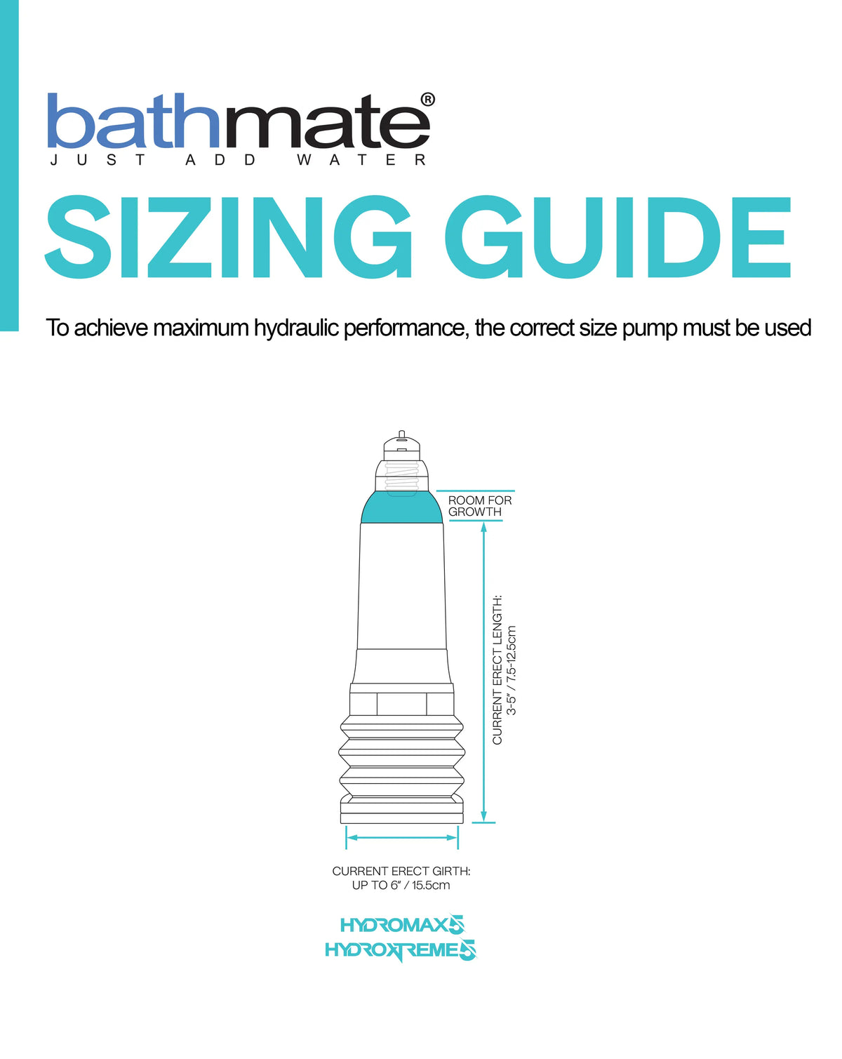 bathmate hydromax 5 hydroxtreme 5 size guide