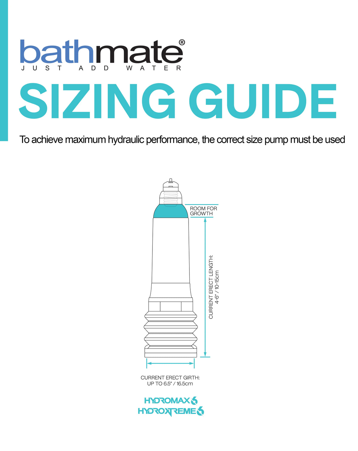 bathmate hydromax 6 hydroxtreme 6 size guide