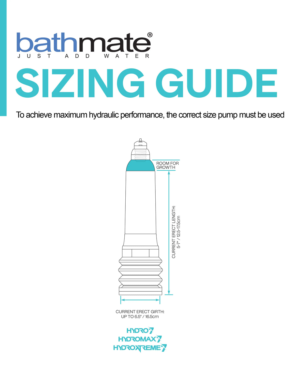 bathmate hydro 7 hydromax 7 hydroxtreme 7 size guide